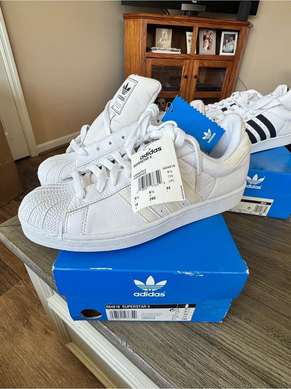 Vintage adidas Superstar II 664818 US 10 Deadstock NOS OG Box Tags Tissue Unworn